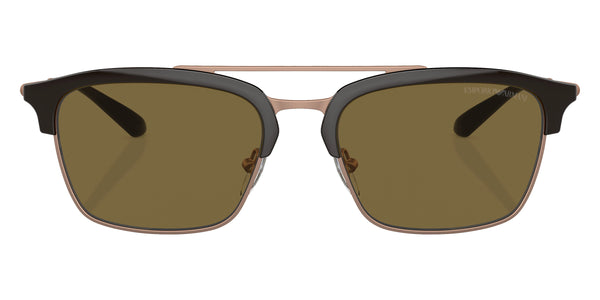 Shiny Brown/Matte Pink Gold / Dark Brown / 55-18-145