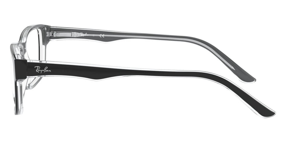 Ray-Ban RX5245 2034 54 - Black On Transparent