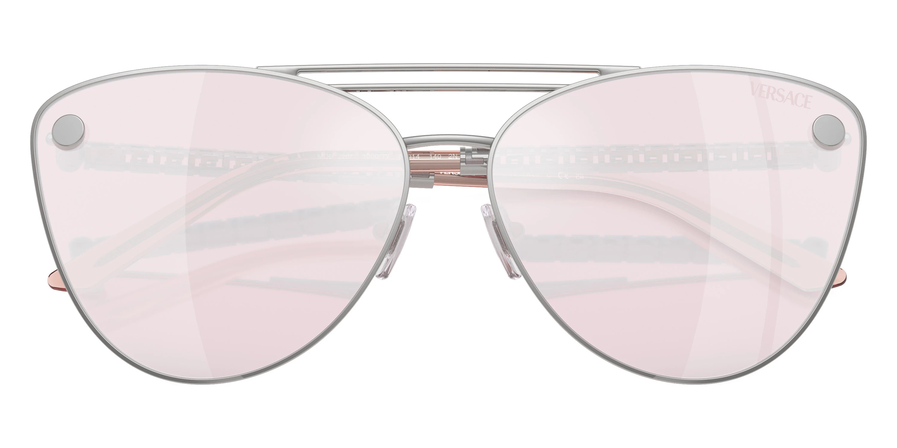 VERSACE VE2267 10007V 64 - Silver / Pink Mirrored White