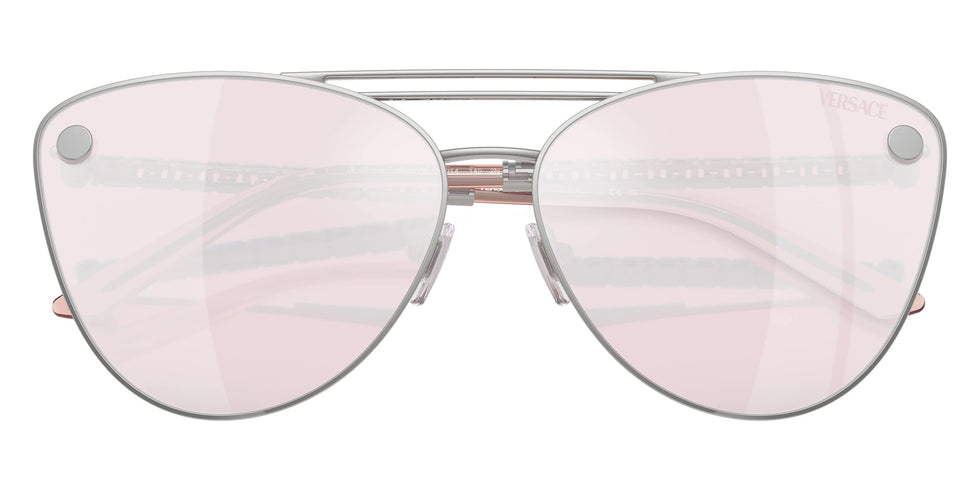 VERSACE VE2267 10007V 64 - Silver / Pink Mirrored White