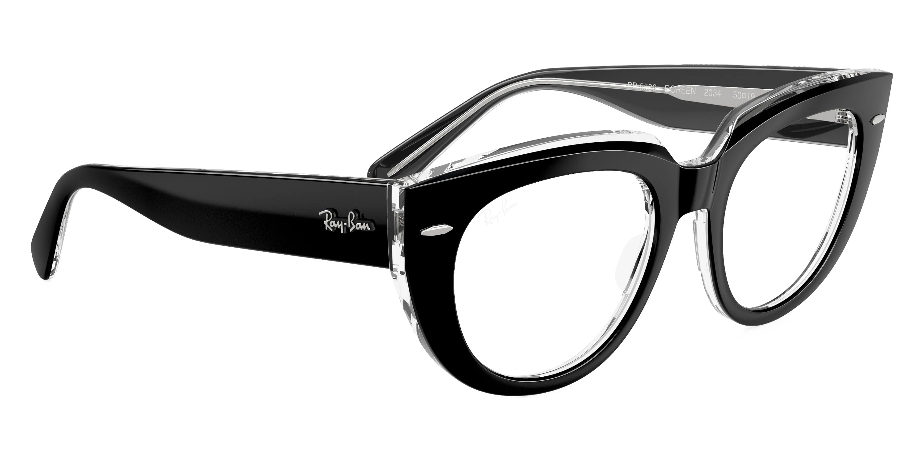 Ray-Ban RX5586 2034 48 - Black on Transparent
