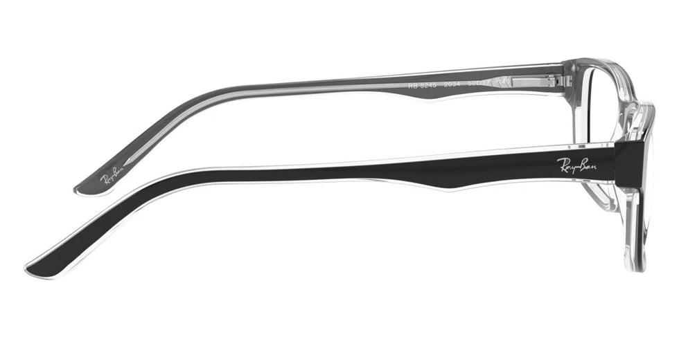 Ray-Ban RX5245 2034 54 - Black On Transparent