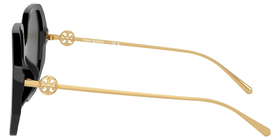 Tory Burch TY7204D 170987 57 - Black/Shiny Gold / Dark Gray