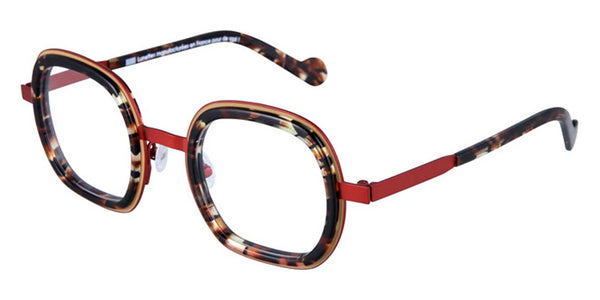 Matte Bright Yellow Cercles Grooves and Tortoiseshell Inserts/Matte Brick Orange / 46-23