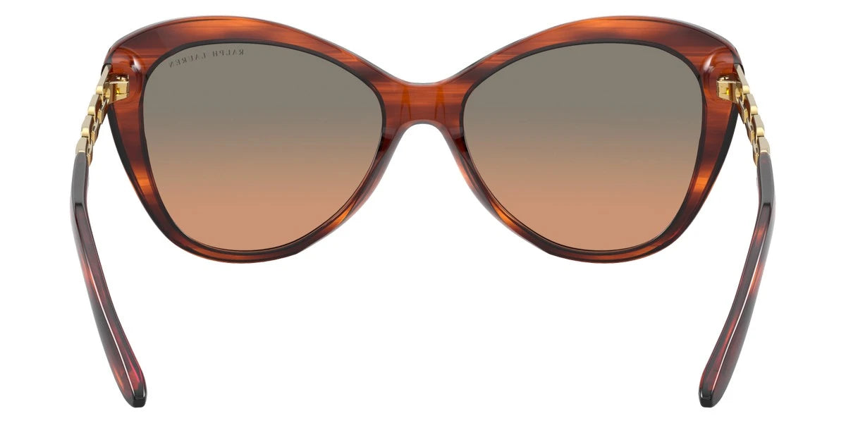 RALPH LAUREN RL8184 500718 56 - Shiny Striped Havana / Gray Gradient Orange