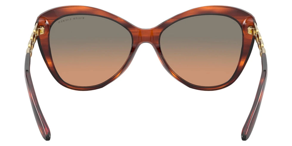 RALPH LAUREN RL8184 500718 56 - Shiny Striped Havana / Gray Gradient Orange