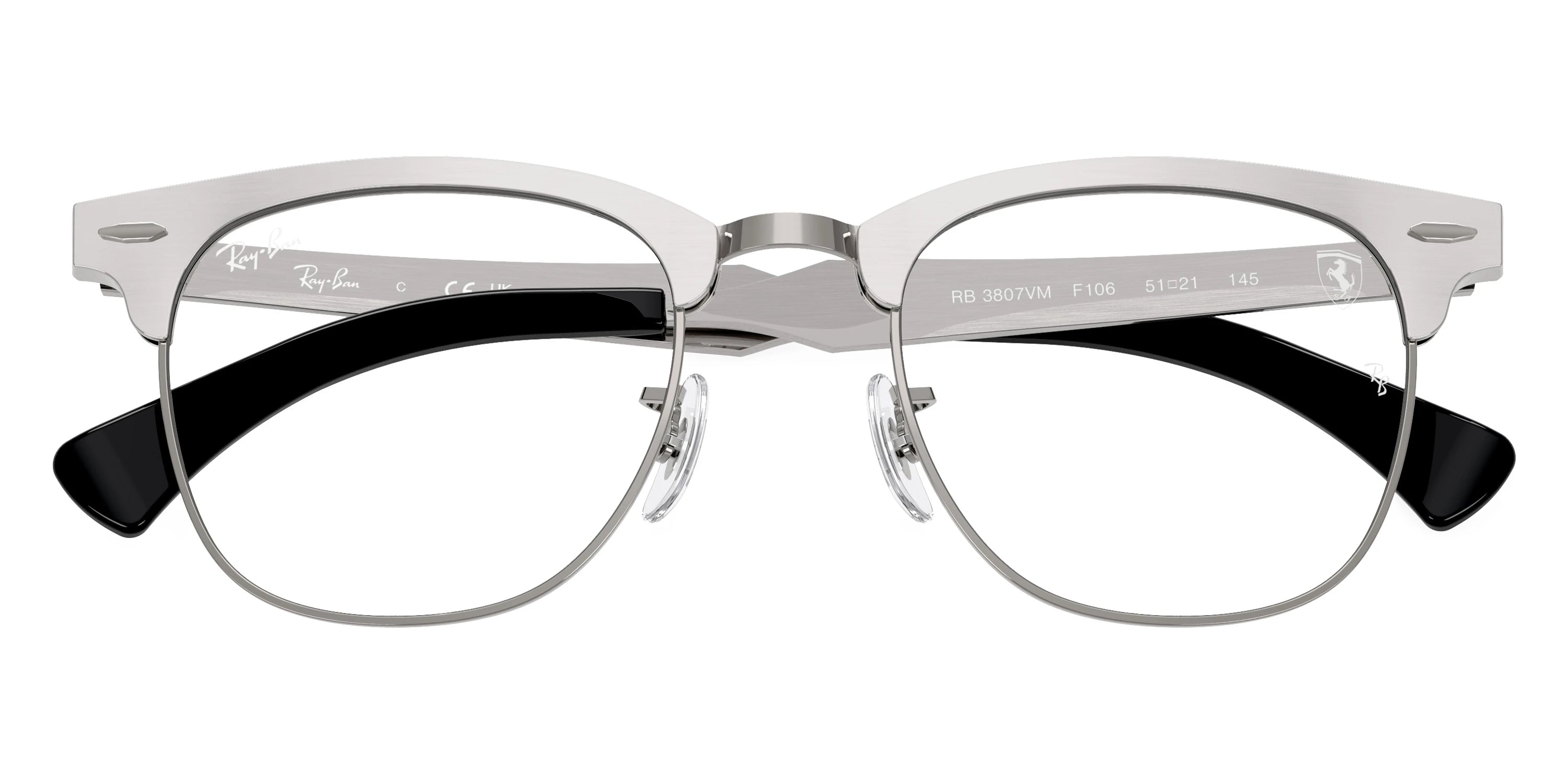 Ray-Ban RX3807VM F106 51 - Brushed Silver on Gunmetal