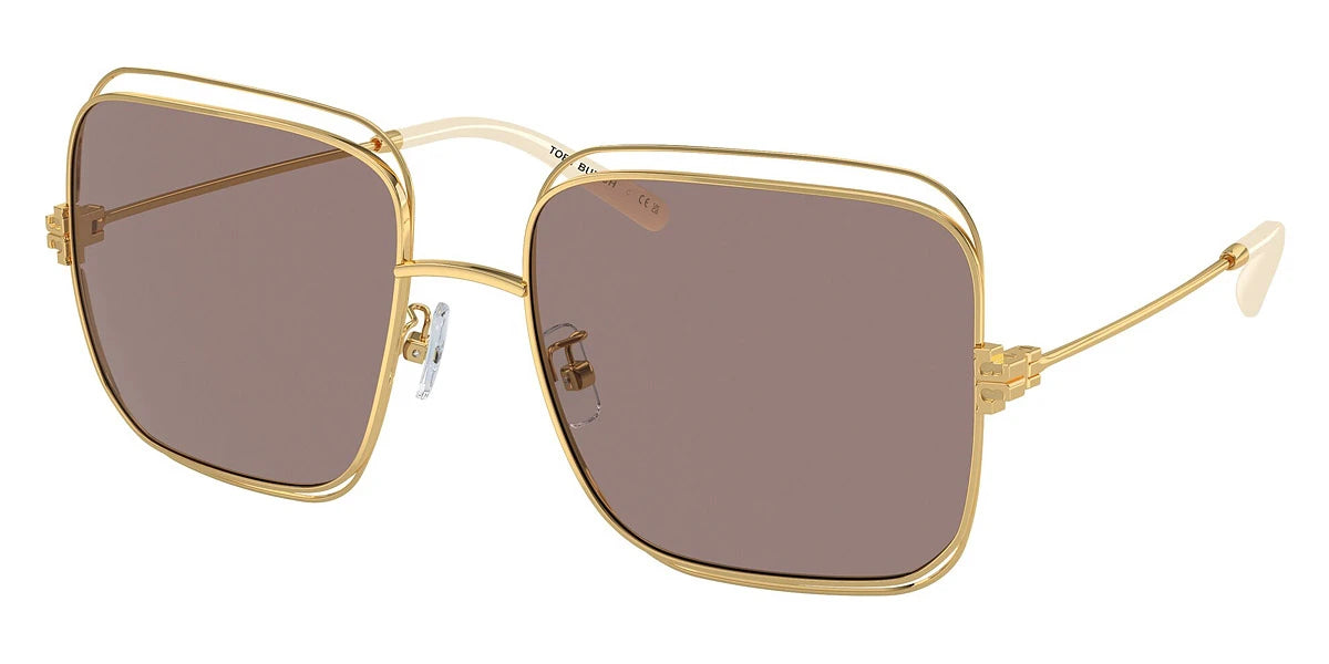 Tory Burch TY6107 33437N 57 - Shiny Gold / Light Purple and Brown Mirrored