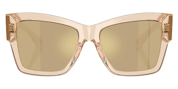 Transparent Camel / Clear Mirrored Real Yellow Gold / 55-17-145