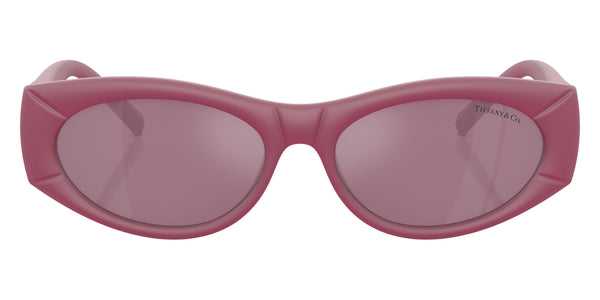 Fuchsia Rubberized / Violet Internal Mirrored Silver / 55-16-140