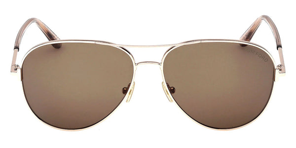 Shiny Rose Gold / Brown Polarized / 59-14-140