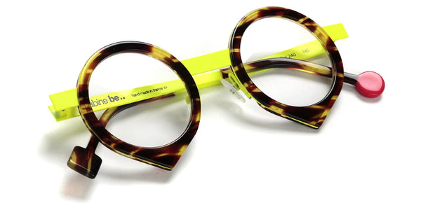 Shiny Veined Tortoise/Satin Neon Yellow / 43-25-145