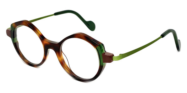 Tortoiseshell and Transparent Green/Matte Lime Green / 45-18