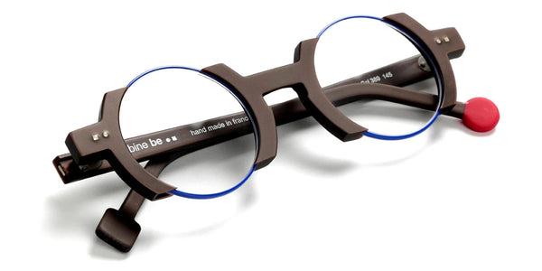 Matte Glossy Brown/Satin Majorelle Blue / 44-26-145