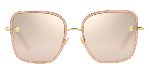 Transparent Pink/Pale Gold / Light Brown Mirrored Gradient Gold / 57-19-145