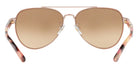 Tory Burch TY6070 32738Z 57 - Shiny Rose Gold Metal / Light Brown Gradient Mirrored
