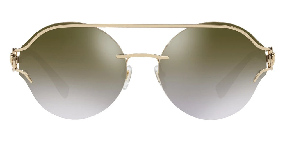 VERSACE VE2184 12526U 61 - Pale Gold / Gradient Brown Mirrored Gold