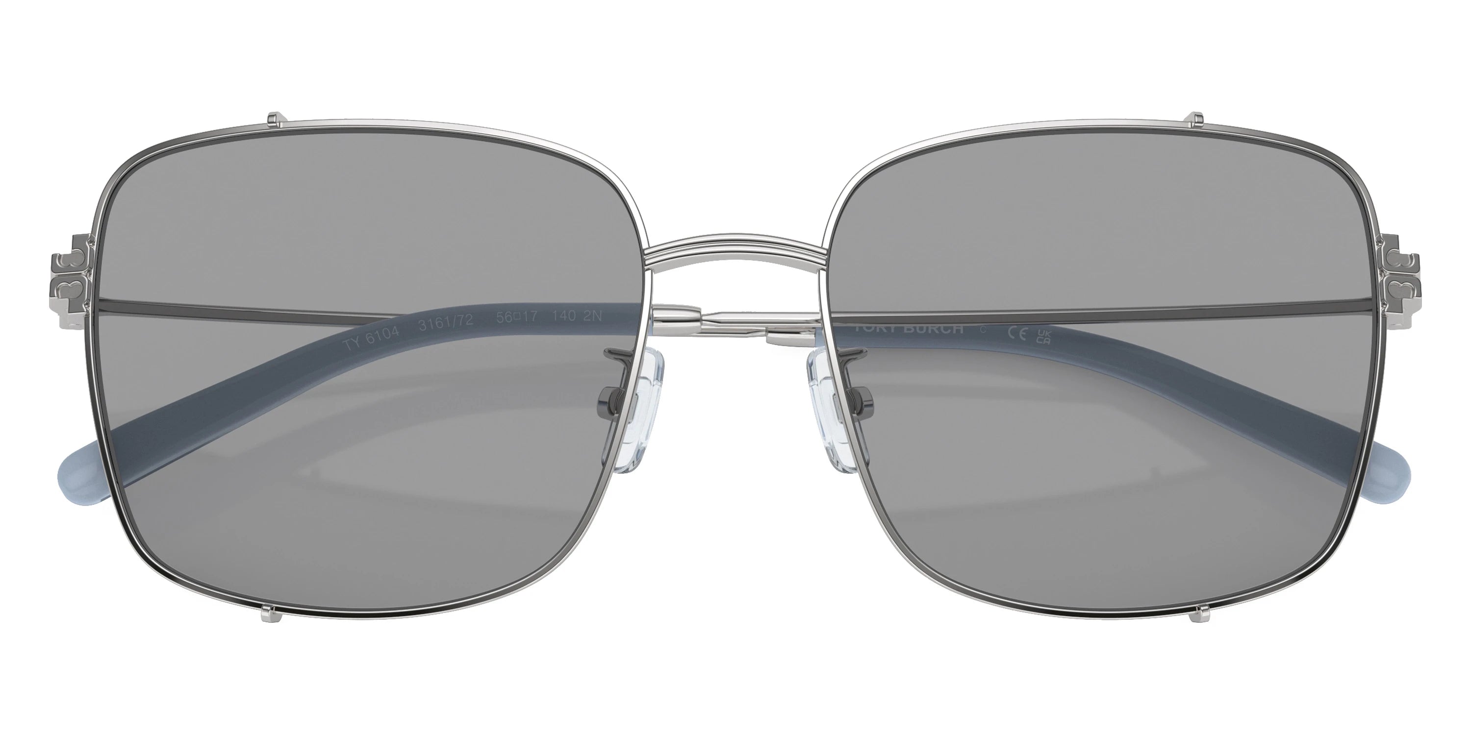 Tory Burch TY6104 316172 56 - Silver / Light Blue Mirrored