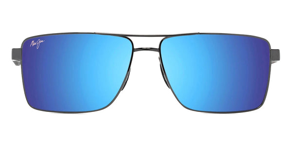 Shiny Gunmetal with Black / Blue Hawaii / 60-14-140