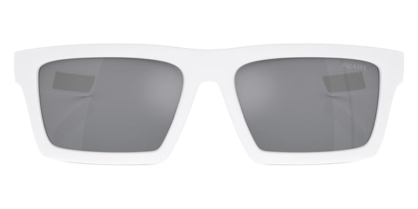 Matte White/Black Rubber / Light Blue Mirrored Silver / 55-18-140