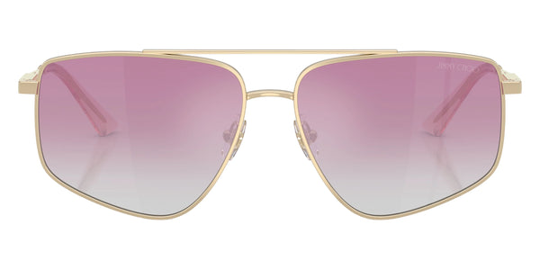 Pale Gold / Clear Gradient Fuchsia Mirrored Silver / 58-14-140