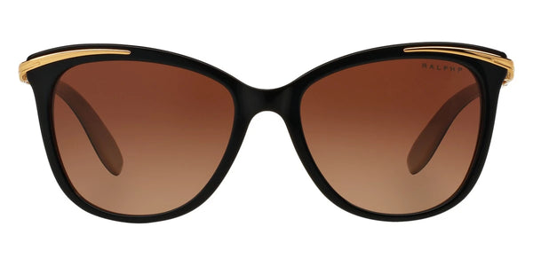 Shiny Black on Nude & Gold / Polarized Gradient Brown / 54-16-135