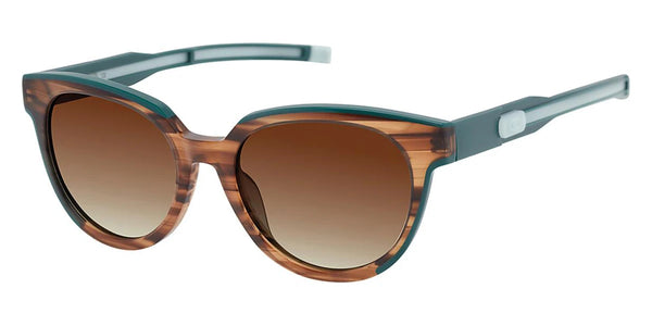Brown/Teal / Dark Brown Gradient Polarized / 52-18-140