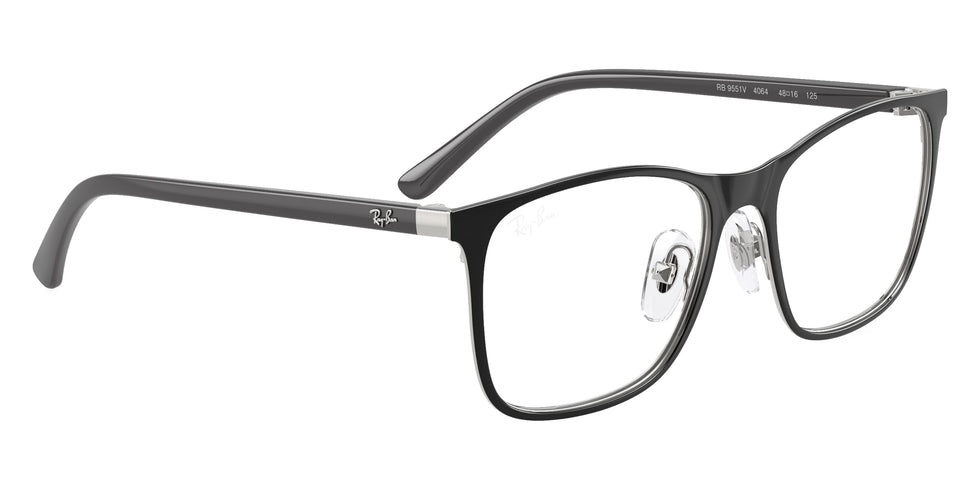 Ray-Ban RY9551V 4064 46 - Black on Silver/Gray