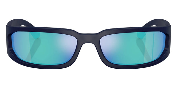 Matte Dark Blue / Light Green Mirrored Blue / 62-17-135
