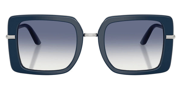 Blue on Blue Maiolica/Silver / Clear Gradient Light Blue / 52-22-145