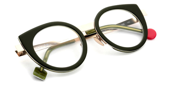 Shiny Translucent Dark Green/Polished Pale Gold / 47-22-145