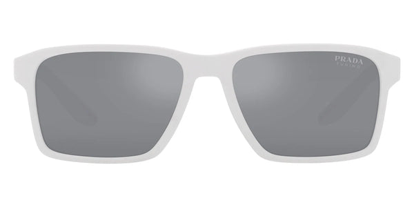 White Rubber / Light Blue Mirrored Silver / 58-17-145