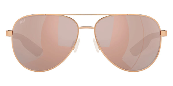 Shiny Rose Gold / Copper Silver Mirrored Polarized / 57-14-140
