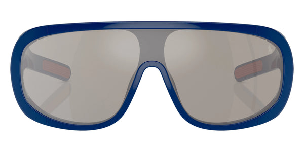 Shiny Royal Blue / Light Gray Mirrored Silver / 138-0-145