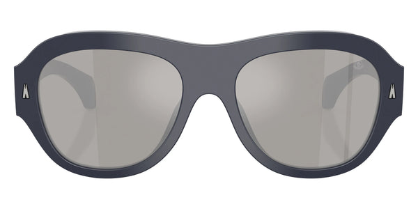 Shiny Dark Blue / Mirrored Silver / 56-18-140