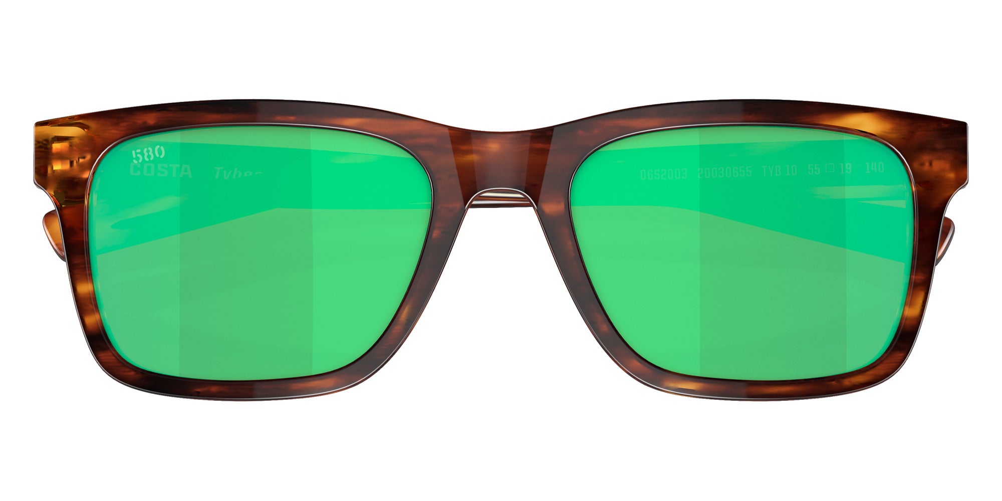 COSTA 6S2003 Tybee 200306 52 - Tortoise / Green Mirrored Polarized #id:6s2003200306_s:100120