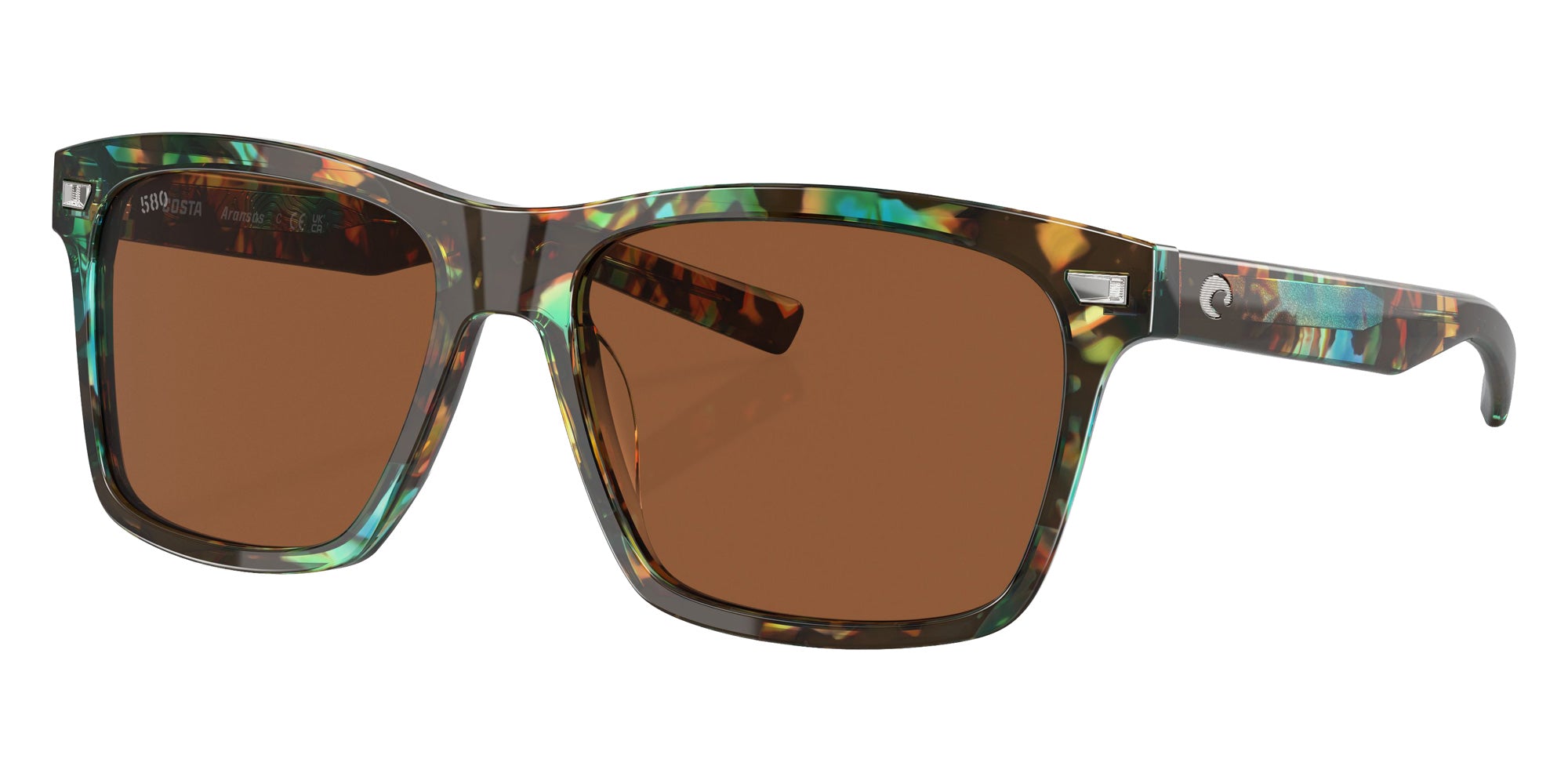 COSTA 6S2005 Aransas 200505 58 - Shiny Ocean Tortoise / Copper Polarized #id:6s2005200505_s:100105
