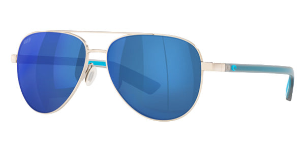 COSTA 6S4002 Peli 400218 57 - Shiny Silver / Blue Mirrored Polarized #id:6s4002400218_s:102100