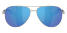 COSTA 6S4002 Peli 400229 57 - Brushed Silver / Blue Mirrored Polarized #id:6s4002400229_s:106100