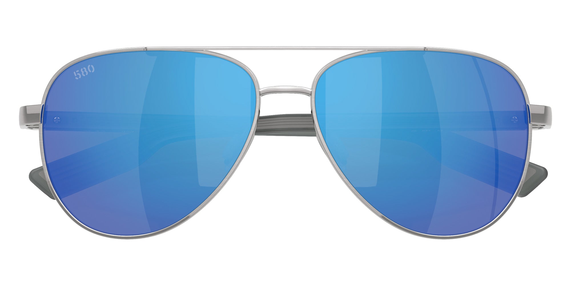 COSTA 6S4002 Peli 400229 57 - Brushed Silver / Blue Mirrored Polarized #id:6s4002400229_s:106120