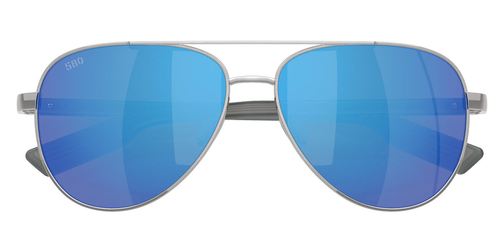 COSTA 6S4002 Peli 400229 57 - Brushed Silver / Blue Mirrored Polarized #id:6s4002400229_s:106120
