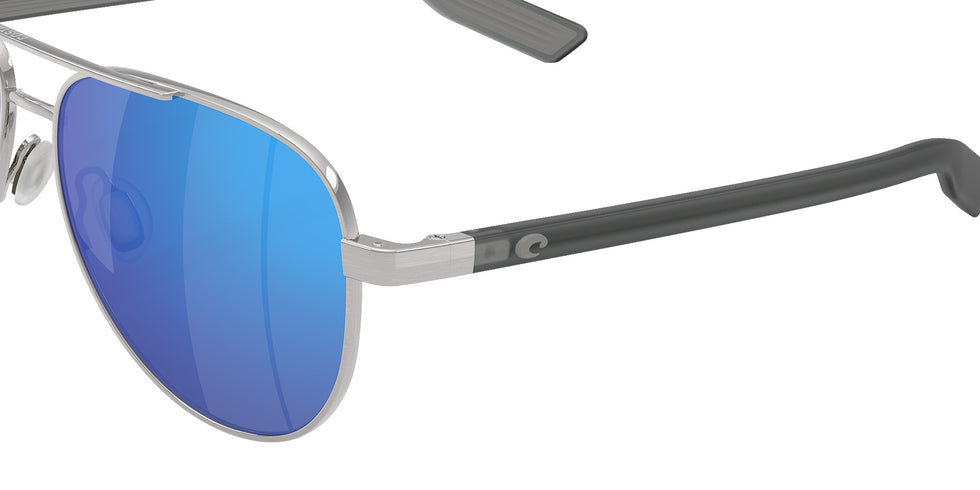 COSTA 6S4002 Peli 400229 57 - Brushed Silver / Blue Mirrored Polarized #id:6s4002400229_s:106125