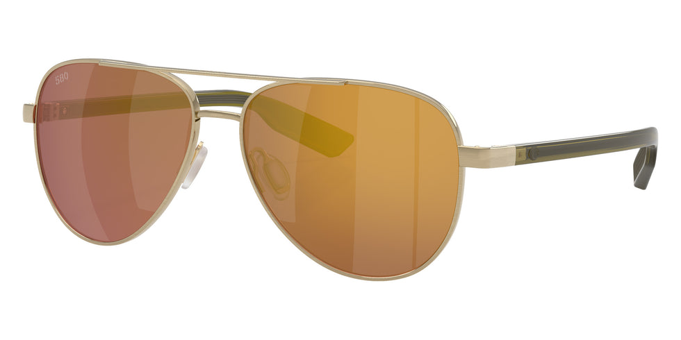 COSTA 6S4002 Peli 400230 57 - Brushed Gold / Gold Mirrored Polarized #id:6s4002400230_s:108105