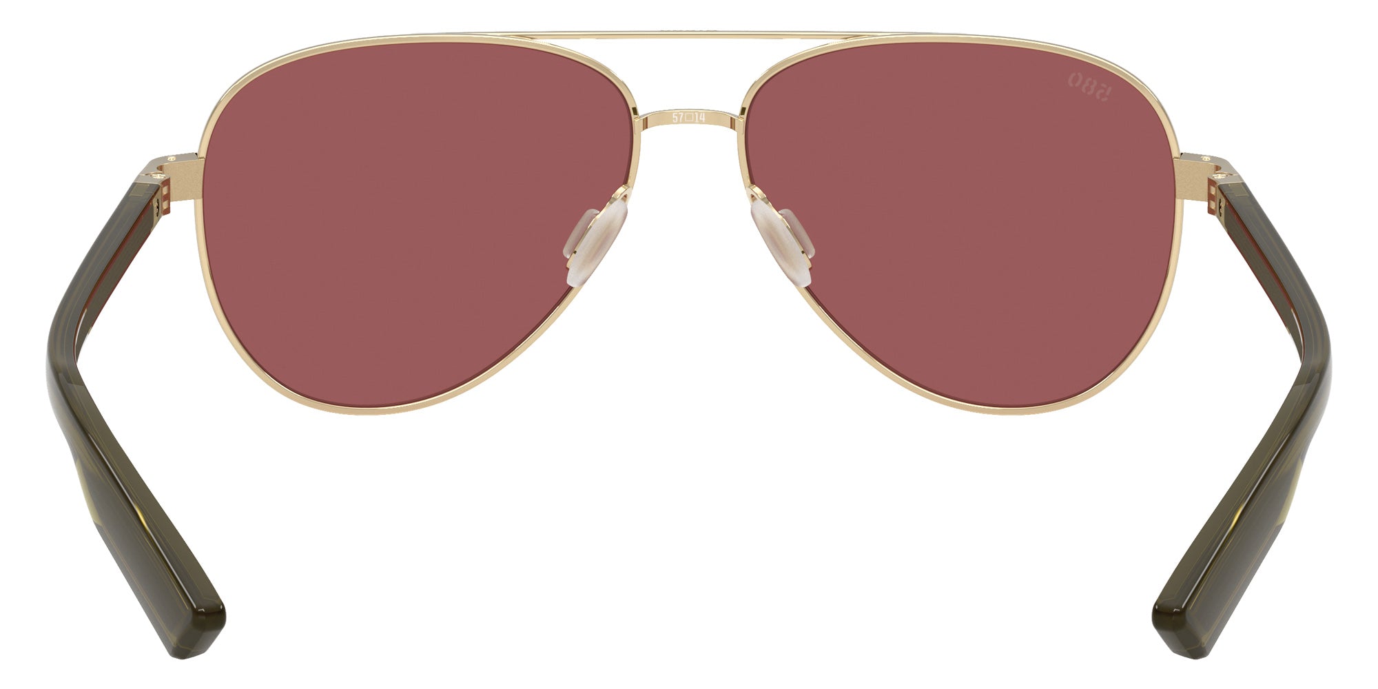 COSTA 6S4002 Peli 400230 57 - Brushed Gold / Gold Mirrored Polarized #id:6s4002400230_s:108115
