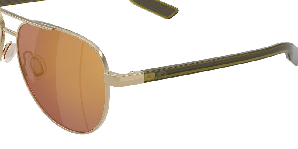 COSTA 6S4002 Peli 400230 57 - Brushed Gold / Gold Mirrored Polarized #id:6s4002400230_s:108125