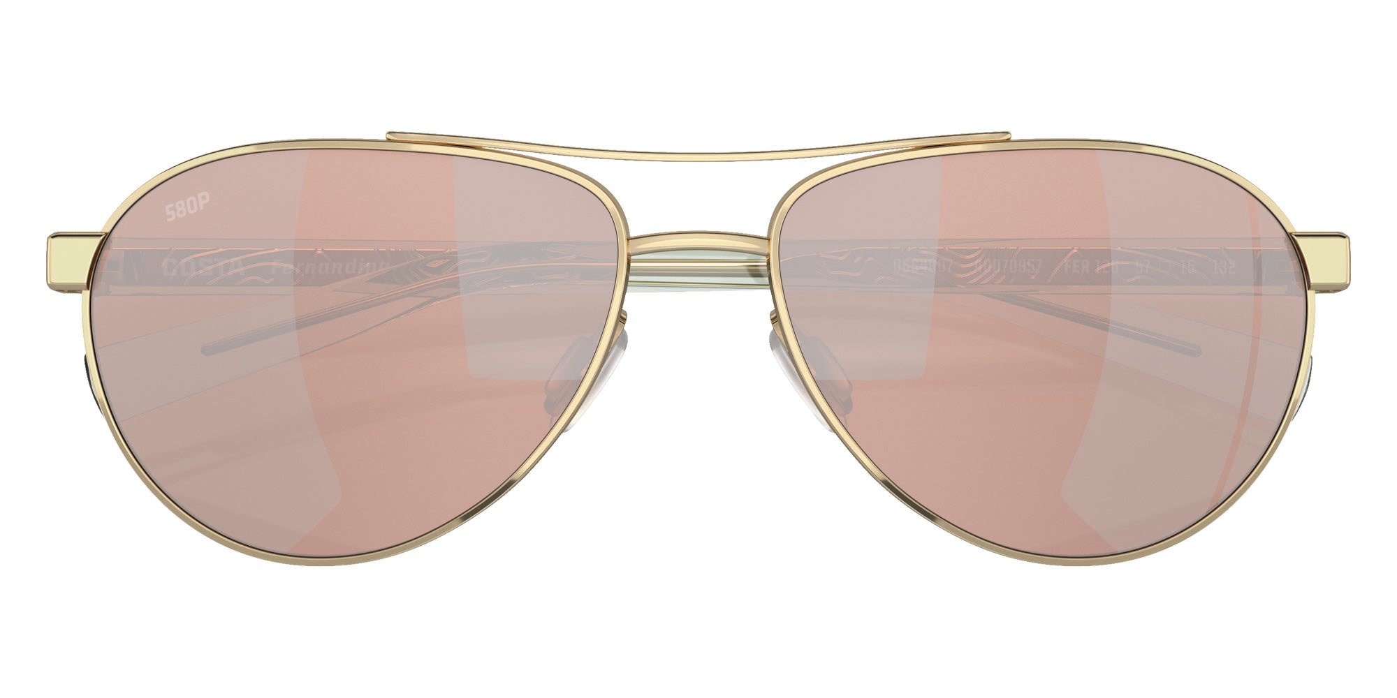 COSTA 6S4007 Fernandina 400709 57 - Shiny Gold / Copper Silver Mirrored Polarized #id:6s4007400709_s:100130