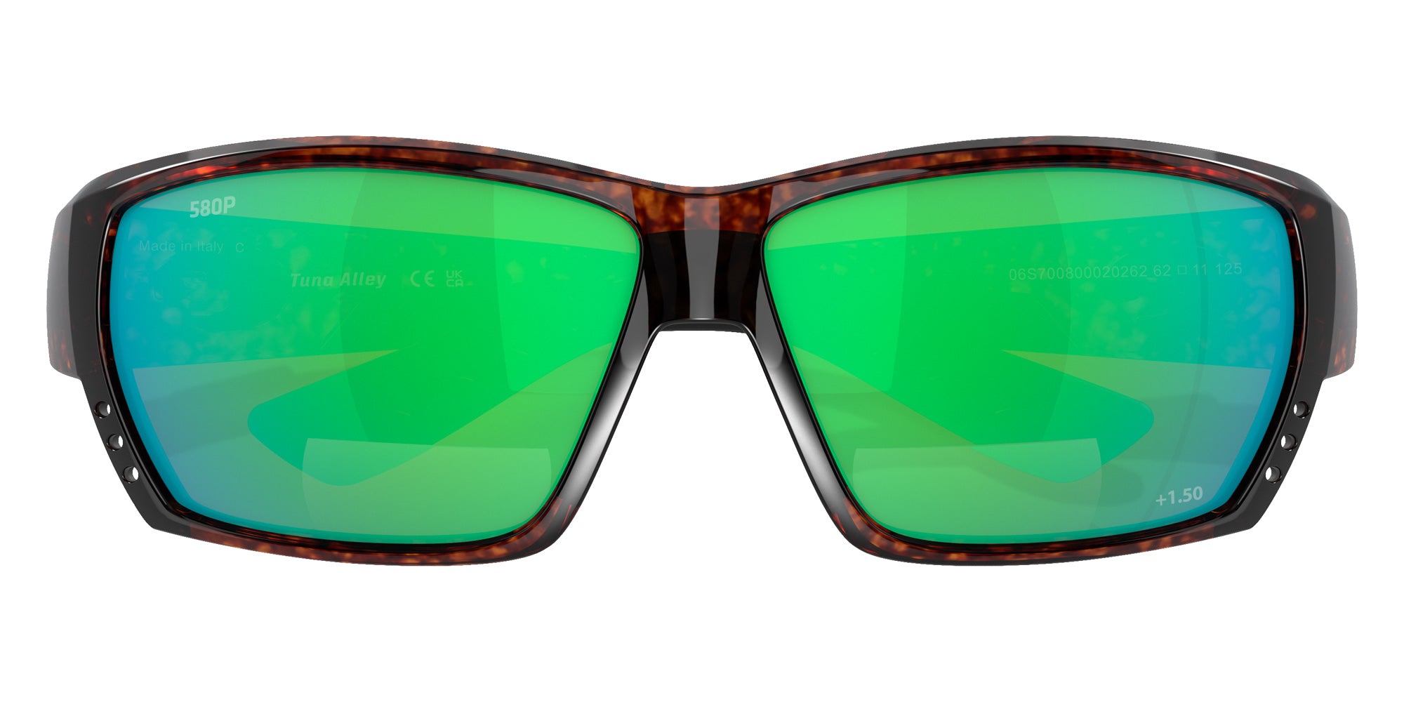 COSTA 6S7008 Tuna Alley Readers 000202 62 - Tortoise / Green Mirrored Polarized #id:6s7008000202_s:106120
