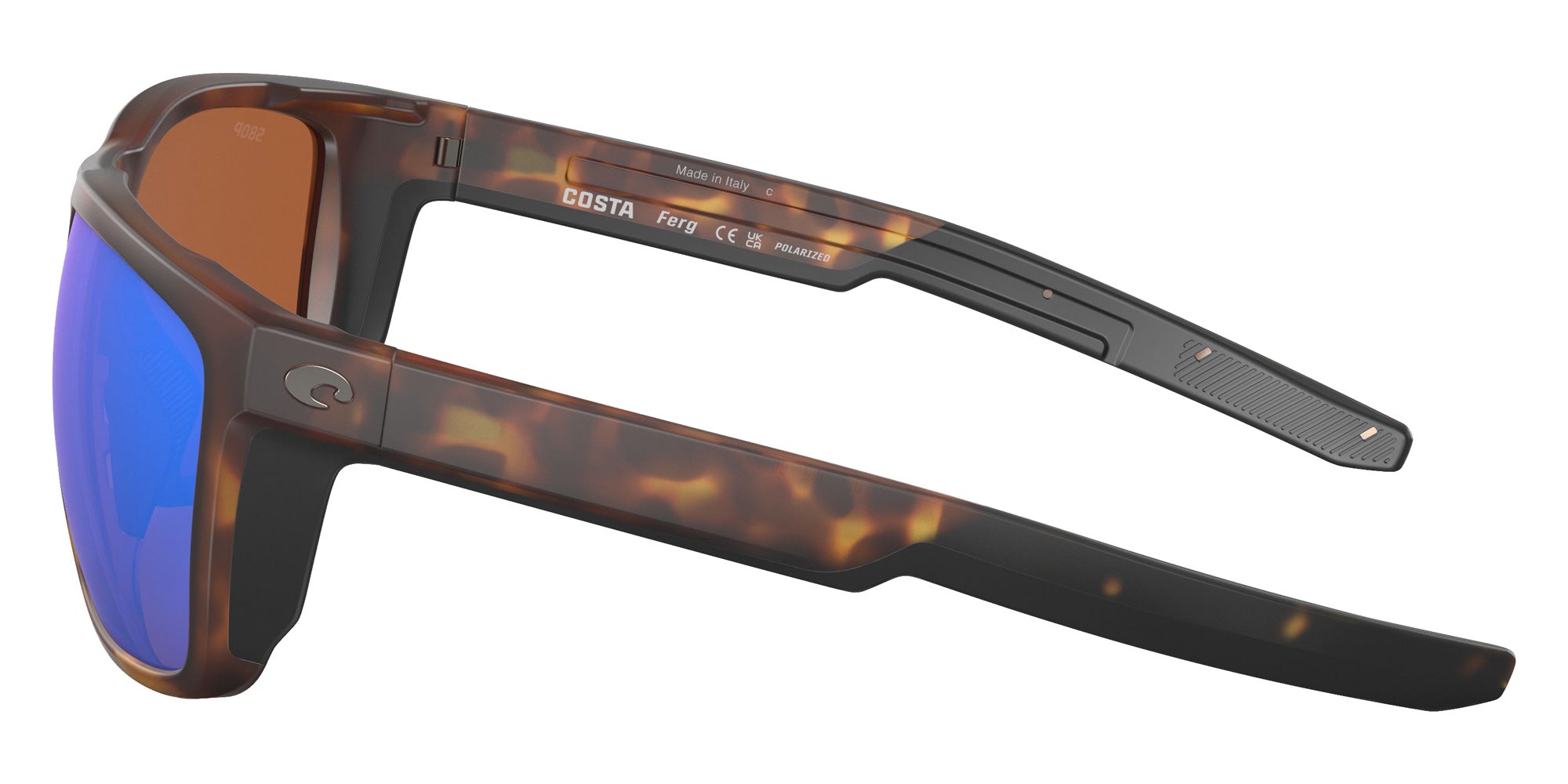 COSTA 6S9002 Ferg 900203 59 - Matte Tortoise / Green Mirrored Polarized #id:6s9002900203_s:100110