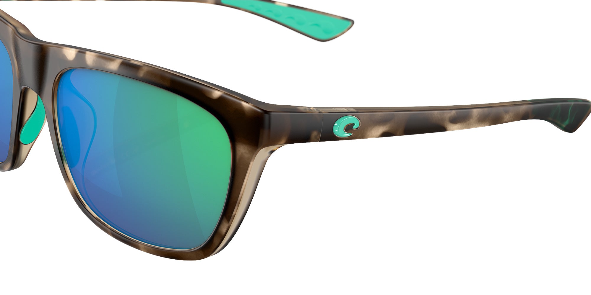 COSTA 6S9005 Cheeca 900508 57 - Matte Shadow Tortoise / Green Mirrored Polarized #id:6s9005900508_s:100125