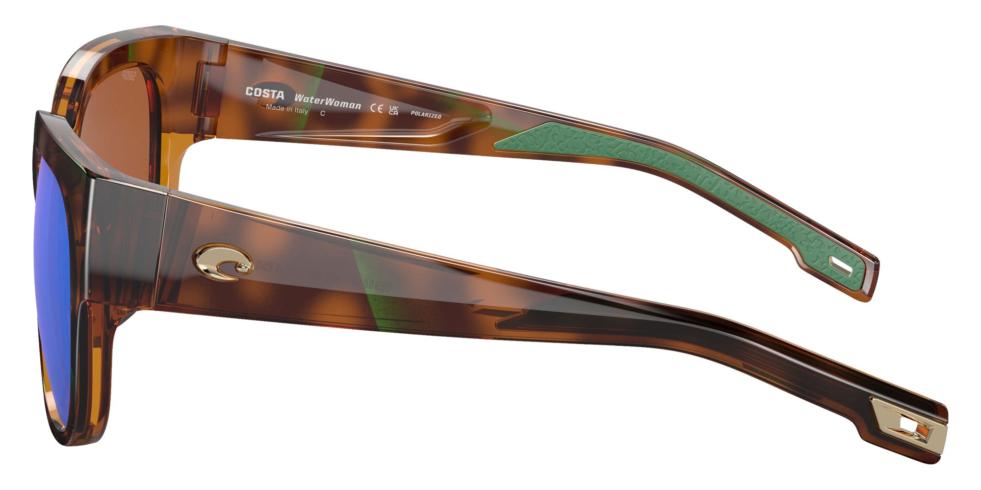COSTA 6S9019 Waterwoman 901909 55 - Shiny Palm Tortoise / Green Mirrored Polarized #id:6s9019901909_s:102110